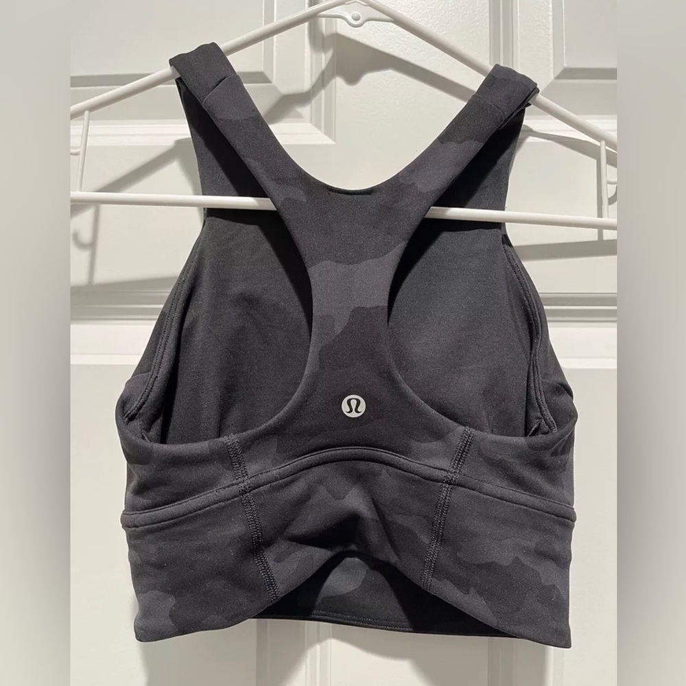 Lululemon Wunder Train Longline Bra Heritage 365 Camo Coal Size 8 C/D - Picture 3 of 7